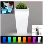 bloempot plantenbak led verlichting vierkant, Ophalen of Verzenden, Zo goed als nieuw, Vierkant, Minder dan 60 cm