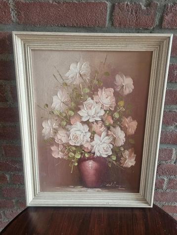 Stilleven met bloemen schilderij beschikbaar voor biedingen