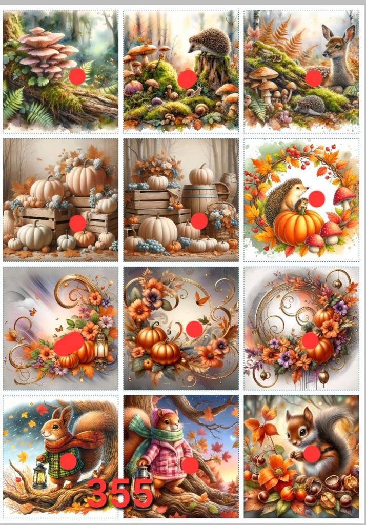 Knipvellen Herfst, Hobby en Vrije tijd, Kaarten | Zelf maken, Zo goed als nieuw, Knipvel, Ophalen of Verzenden