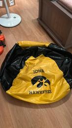 Iowa Hawkeyes bean bag cushion/ zitzak, Ophalen, Gebruikt, Zwart, Rond