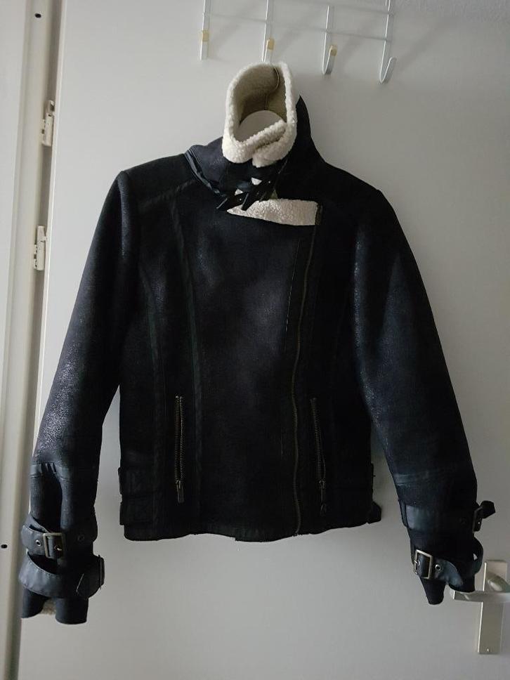 Giacomo jas – jack. Zwart. Leer. Helemaal warm gevoerd. 38., Kleding | Dames, Jassen | Winter, Zo goed als nieuw, Maat 38/40 (M)