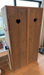 Steiger Houten Kledingkast met Hartjes, Ophalen, Gebruikt, Met hangruimte, 50 tot 100 cm