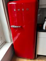 Rode Smeg Koelkast met vriesvak, Ophalen, Gebruikt, 200 liter of meer, 60 cm of meer