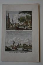 OOSTGRAFTDIJK 2 KOPERGRAVURES 1786-1792 JAN BULTHUIS E78, Antiek en Kunst, Kunst | Etsen en Gravures, Verzenden
