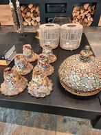 Millefiori Glas van antieke tafellamp, Ophalen