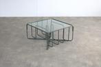 vintage salontafel | tafel | glas | jaren 70, Gebruikt, 100 tot 150 cm, Timbeije@hotmail.com, Glas