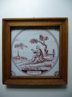 WANDTEGEL Westraven 1 KON.17;4 Elia door de raven gevoed, Antiek en Kunst, Antiek | Wandborden en Tegels, Ophalen of Verzenden