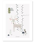 Muurposter Poster Decoratie Hert Bos Lilipinso, Nieuw, Ophalen of Verzenden, Wanddecoratie, Lilipinso