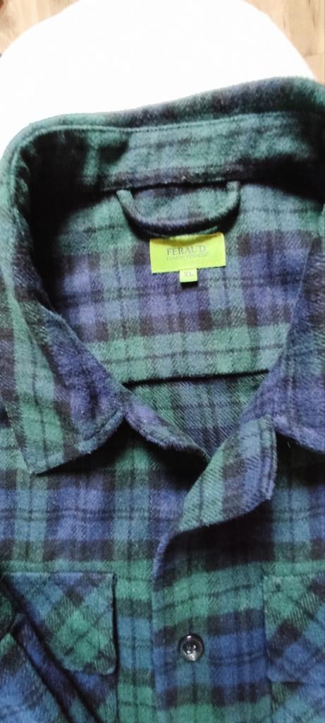 Gianni Veraud Geruit Blouse ,Jas. Maat XL blauw groen, Ophalen of Verzenden, Zo goed als nieuw, Groen, Gianni Veraud