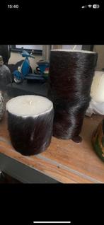 2 kaarsen met vacht, Ophalen, Zo goed als nieuw, Overige materialen, Minder dan 25 cm