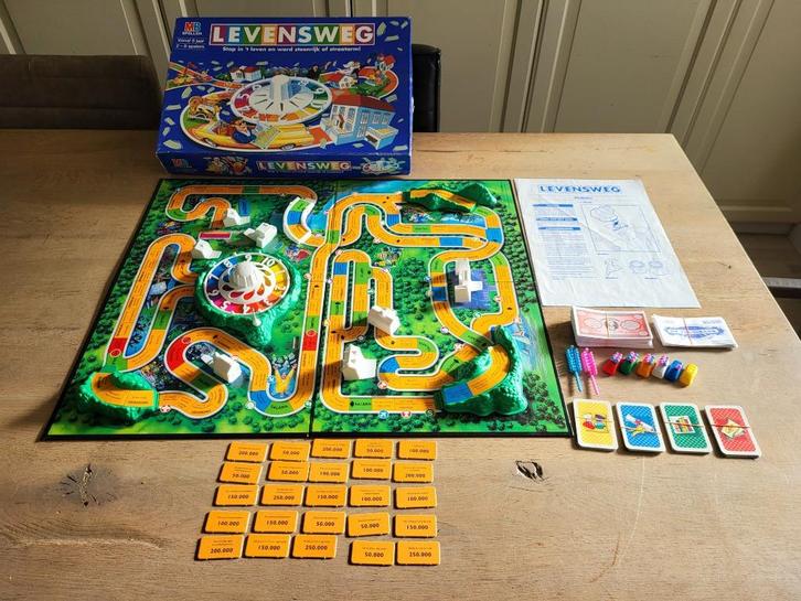 spel Levensweg, Hobby en Vrije tijd, Gezelschapsspellen | Bordspellen, Gebruikt, Een of twee spelers, Drie of vier spelers, Vijf spelers of meer