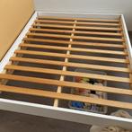 Bedframe 140x200 cm met lattenbodem, Huis en Inrichting, Slaapkamer | Bedden, Ophalen, Gebruikt, Wit, Tweepersoons