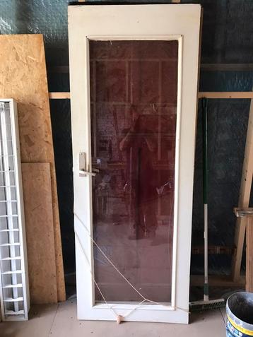 Deur met glas - hardhout beschikbaar voor biedingen