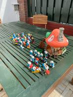 Origineel smurfenhuis en deel van de smurfen uit de jaren 70, Verzamelen, Smurfen, Verzenden, Gebruikt, Verschillende Smurfen