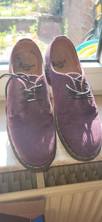Dr martens burgundy bordeaux velvet Corduroy 1461 beschikbaar voor biedingen