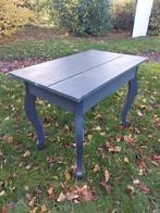 Brokankte houten tafel hout geschilderd, Huis en Inrichting, Tafels | Eettafels, Ophalen, Rechthoekig, 50 tot 100 cm