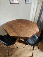 Eettafel 8 hoek, Huis en Inrichting, Ophalen, Gebruikt, Eikenhout, Vijf personen of meer