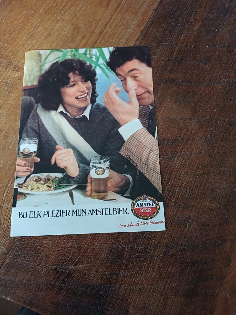 Advertentie Amstel bier 4 1982, Verzamelen, Ophalen of Verzenden, Zo goed als nieuw, Amstel