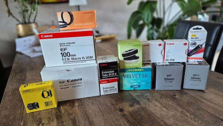 Verschillende Canon lenzen en accessoires, Audio, Tv en Foto, Fotografie | Lenzen en Objectieven, Zo goed als nieuw, Standaardlens