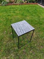 Marmer bijzettafel 35x35x50, Huis en Inrichting, Tafels | Bijzettafels, Ophalen of Verzenden, Rond, Minder dan 55 cm, 45 tot 60 cm