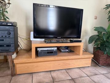 Eikenhouten Tv-meubel - Met grote lade - L.145cm beschikbaar voor biedingen