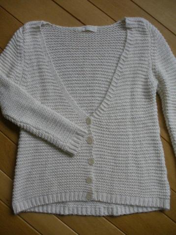 ZARA KNIT vest ecru maat M beschikbaar voor biedingen