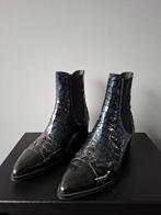 Pertini enkellaarsjes, maat 38, donkerblauw, lak/leer, zgan, Kleding | Dames, Schoenen, Pertini, Blauw, Lage of Enkellaarzen, Ophalen of Verzenden