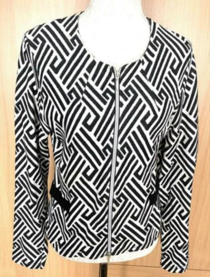 Juffrouw Jansen jasje maat L [v], Kleding | Dames, Jasjes, Kostuums en Pakken, Zo goed als nieuw, Maat 38/40 (M), Zwart, Ophalen of Verzenden