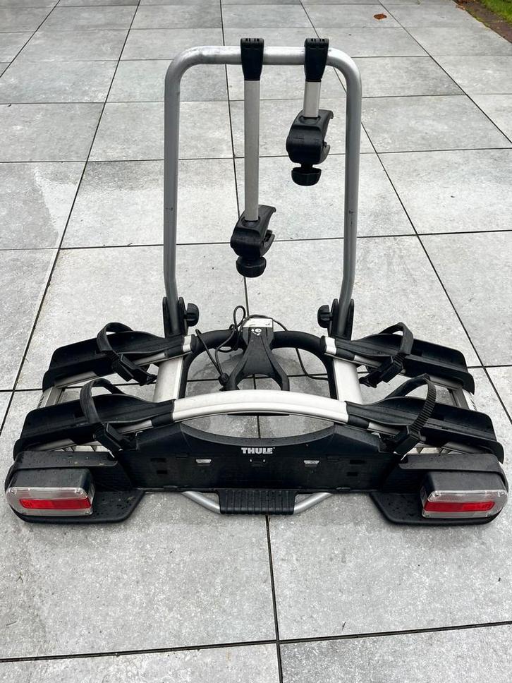 Thule EW G2 (Euroway 921) kantelbaar inklapbaar, Auto diversen, Fietsendragers, Gebruikt, Trekhaakdrager, 2 fietsen, Brede banden