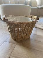 Stevige grote rieten mand - 41 cm doorsnede, Ophalen, Gebruikt, Mand, Rond