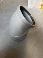 PVC bocht 45 graden met manchet, Doe-het-zelf en Verbouw, Buizen en Afvoer, Ophalen, Bochten, Pvc, Zo goed als nieuw