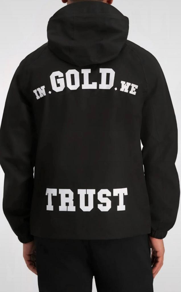 In Gold We Trust Tussenjas XXL Unisex, Kleding | Heren, Jassen | Zomer, Zo goed als nieuw, Overige maten, Zwart, Ophalen of Verzenden