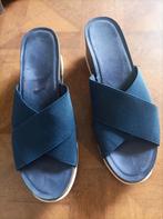 Graceland blauwe slippers met Sleehak maat 40, Kleding | Dames, Sandalen of Muiltjes, Blauw, Ophalen of Verzenden, Zo goed als nieuw