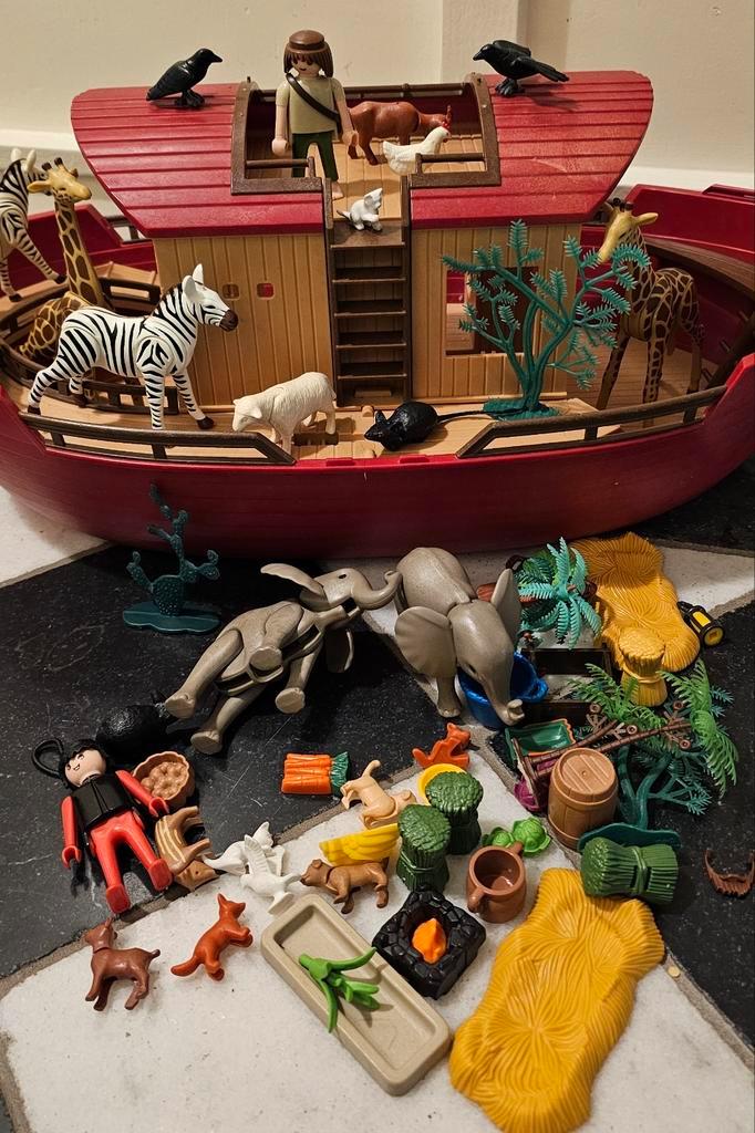 Playmobiel ark ( kan ook Sint boot!!) + accessoires, Kinderen en Baby's, Speelgoed | Playmobil, Ophalen