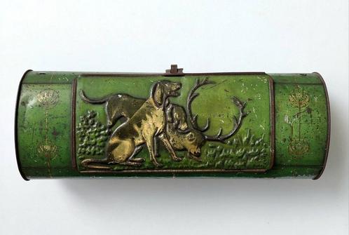Antieke Blikken Botaniseertrommel Jacht Jagen, Antiek en Kunst, Curiosa en Brocante, Verzenden