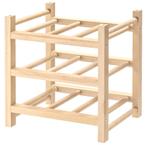 Ikea Houten wijnrek, 9 flessen, 4x aanwezig, Huis en Inrichting, Woonaccessoires | Wijnrekken, Ophalen, 5 tot 15 flessen, Zo goed als nieuw