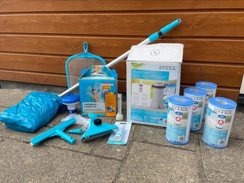 Intex filterpomp + filters + schoonmaakset, Tuin en Terras, Zwembad-toebehoren, Gebruikt, Ophalen