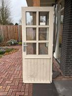 Hard houten deur, Doe-het-zelf en Verbouw, Deuren en Horren, Gebruikt, 80 tot 100 cm, Ophalen of Verzenden, 200 tot 215 cm