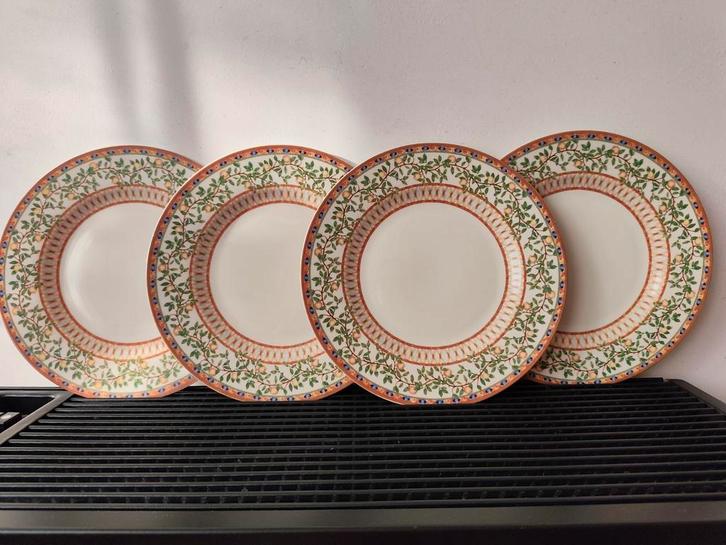 Johnson Bros 4x dinerbord Lemon Tree, 27 cm, Antiek en Kunst, Antiek | Servies los, Ophalen of Verzenden