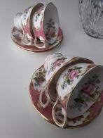 4 dames kop en schotels Royal Albert lady Carlyle, Ophalen of Verzenden, Zo goed als nieuw, Porselein, Kop en/of schotel