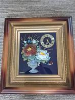 Quartz klok in schilderij vorm vintage, Antiek en Kunst, Ophalen of Verzenden