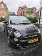 Fiat 500 0.8 Dualogic Cabriolet Automat 2012 Zwart, Auto's, Fiat, Zwart, Zwart, Leder, 26 km/l