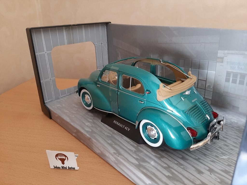 Renault 4CV Cabriolet 1951 groen-metallic van Solido 1:18, Hobby en Vrije tijd, Modelauto's | 1:18, Solido, Auto, Solido, Nieuw