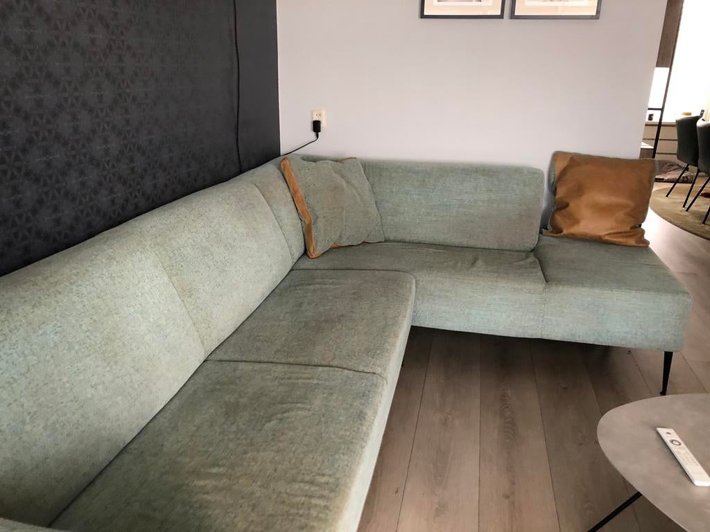 Hoekbank Enzo luca. 285x200. 48cm hoog, Ophalen, Gebruikt, Stof, Modern