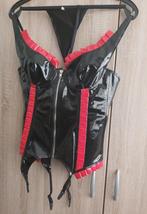 Lak korset met string  Nieuw!, Verzenden, Zwart, Setje