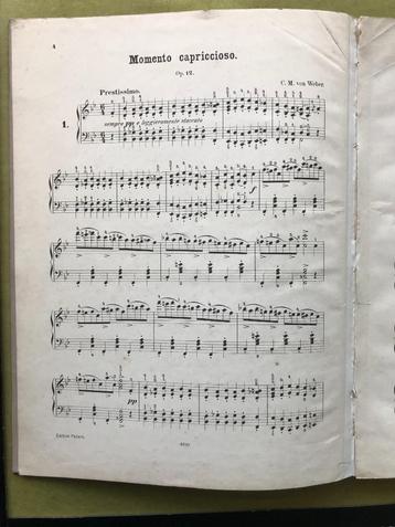 Carl Maria von Weber - 8 composities voor piano beschikbaar voor biedingen
