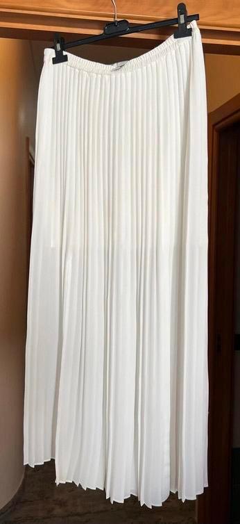 Ribkoff elegante plissé rok in stralend wit kuitlengte 38 beschikbaar voor biedingen