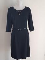 Casual luxe zwarte kokerjurk voor business of uitgaan, Verzenden, Zwart, Nieuw, Knielengte