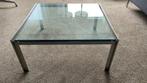2x Salontafel RVS/Glas - ZGAN - 70x75x35cm, Ophalen, 50 tot 100 cm, Minder dan 50 cm, Rechthoekig