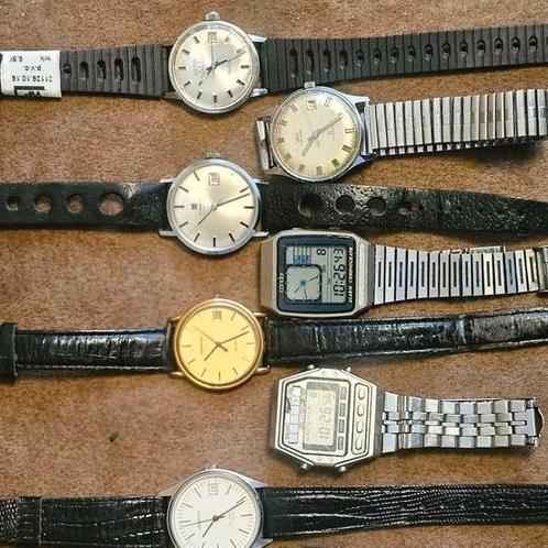 Partij Vintage horloges, Sieraden, Tassen en Uiterlijk, Horloges | Antiek, Polshorloge, Seiko, Staal, 1960 of later, Met bandje